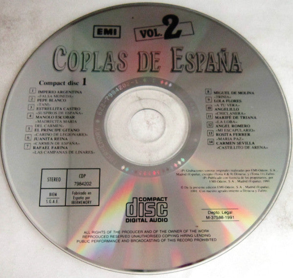 Various : Coplas De España Vol. 2 (2xCD, Comp)