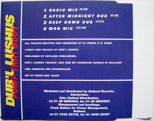 Dub'l Lushus : Pump That Body (CD, Single)