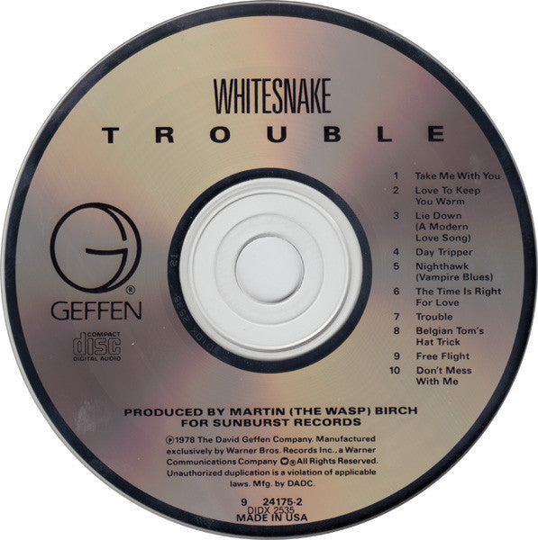 Whitesnake : Trouble (CD, Album, RE, RM)