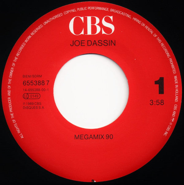Joe Dassin : Megamix 90 (7", Single)