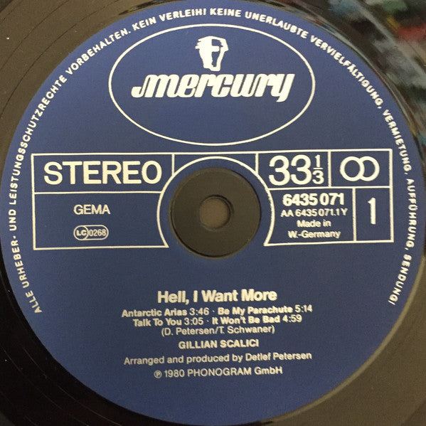 Gillian Scalici : Hell, I Want More (LP, Album)