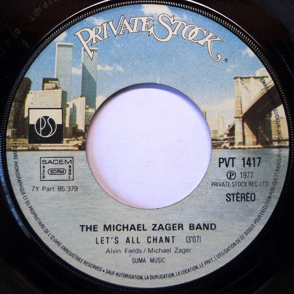 The Michael Zager Band : Let's All Chant (Special Club) (7", Single, Pri)