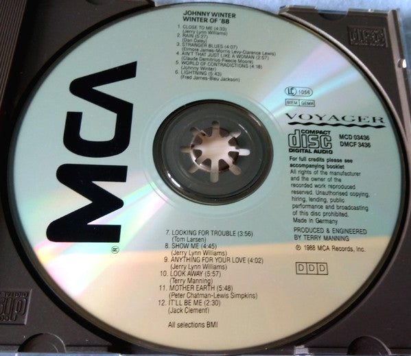 Johnny Winter : The Winter Of  '88 (CD, Album, RE)