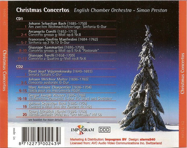 English Chamber Orchestra, Simon Preston : Christmas Concertos (2xCD, Album)