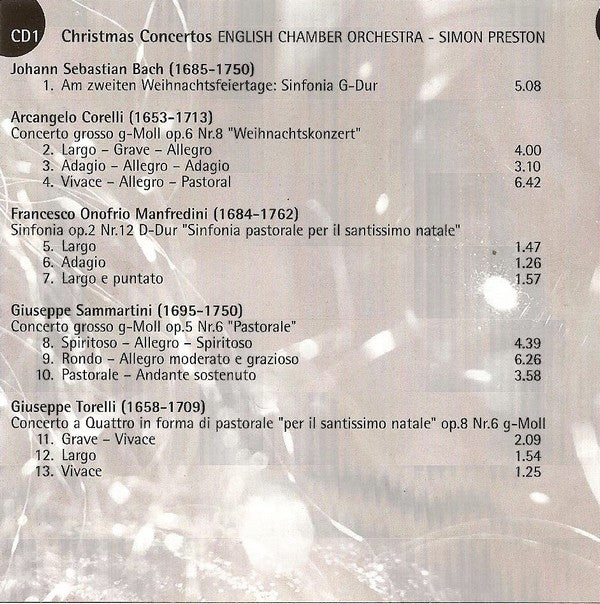 English Chamber Orchestra, Simon Preston : Christmas Concertos (2xCD, Album)