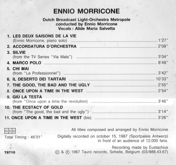 Ennio Morricone : Live (CD)