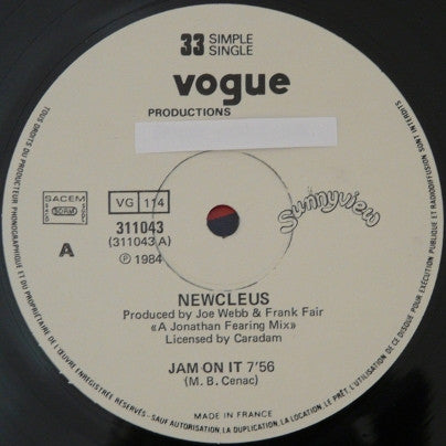 Newcleus : Jam On It (12", Single)