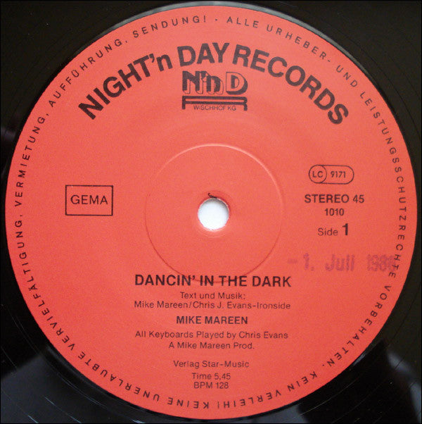 Mike Mareen : Dancing In The Dark (12")