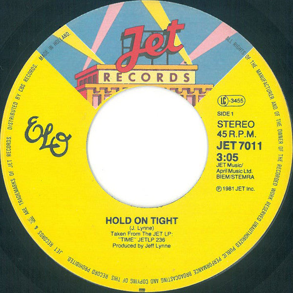 Electric Light Orchestra : Hold On Tight (7", Single)
