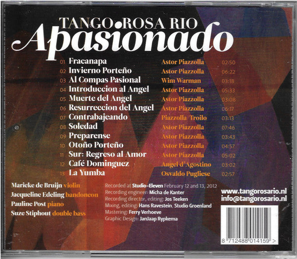 Tango Rosa Rio : Apassionado (CD)