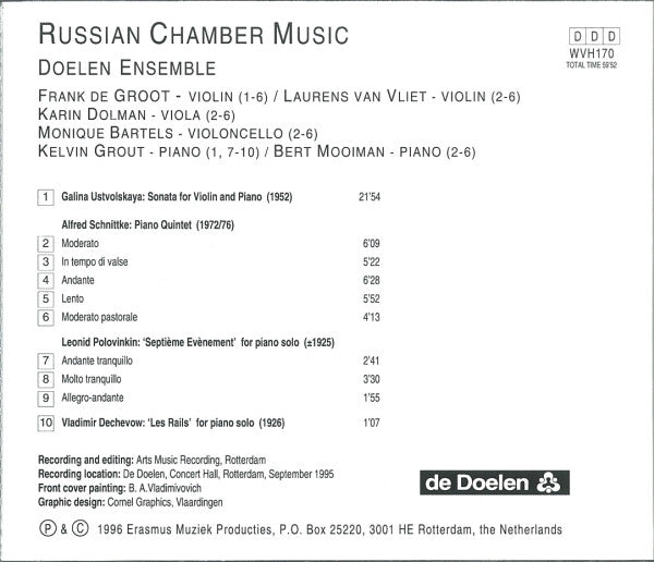 Doelen Ensemble : Russian Chamber Music (CD)