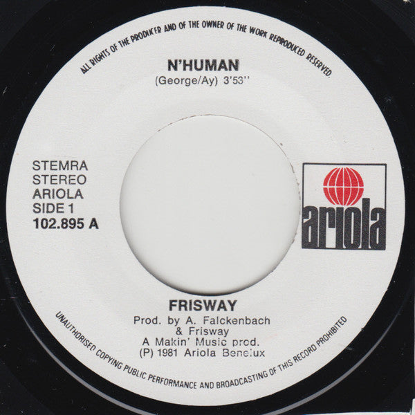 Frisway : N'Human (7", Single)