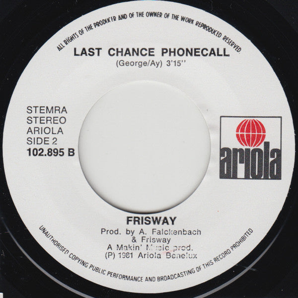 Frisway : N'Human (7", Single)