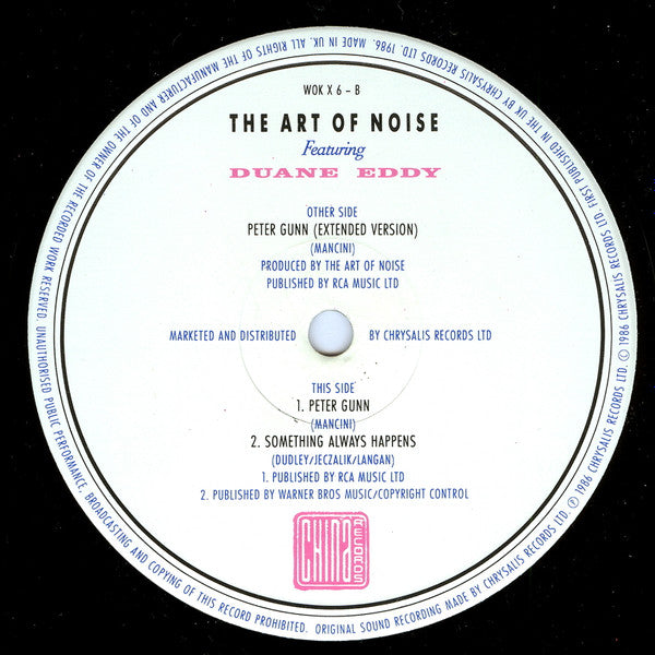 The Art Of Noise Featuring Duane Eddy : Peter Gunn (Extended Version) (12", Single, Lig)