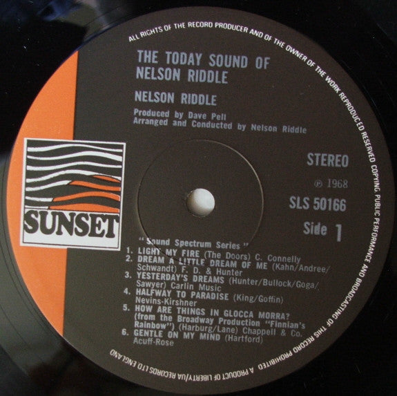 Nelson Riddle : The Today Sound Of Nelson Riddle (LP, Album, RE)
