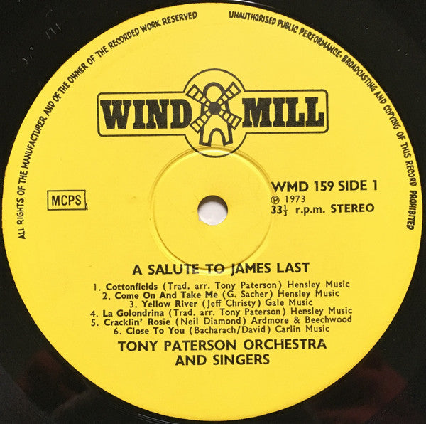 Tony Paterson Orchestra & Singers : A Salute To James Last (LP, Album)