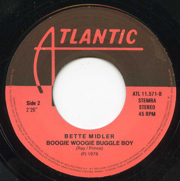 Bette Midler : In The Mood / Boogie Woogie Buggle Boy (7", Single)