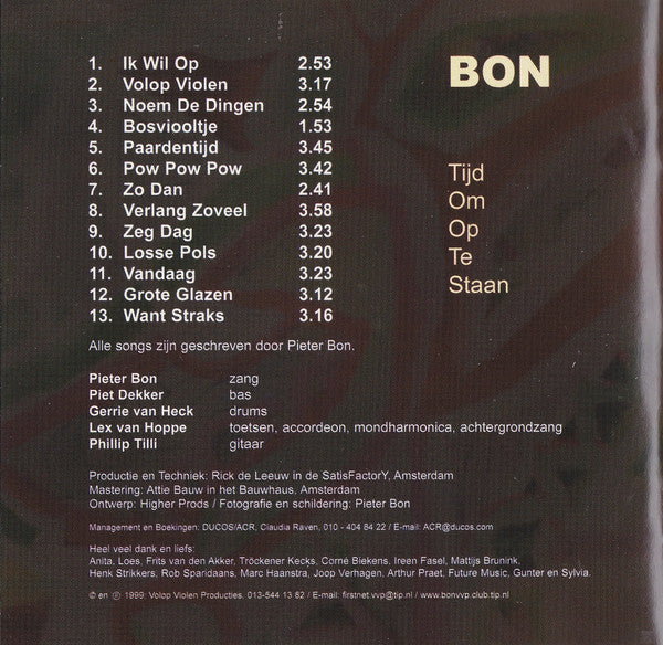 Bon (2) : Tijd Om Op Te Staan (CD, Album)