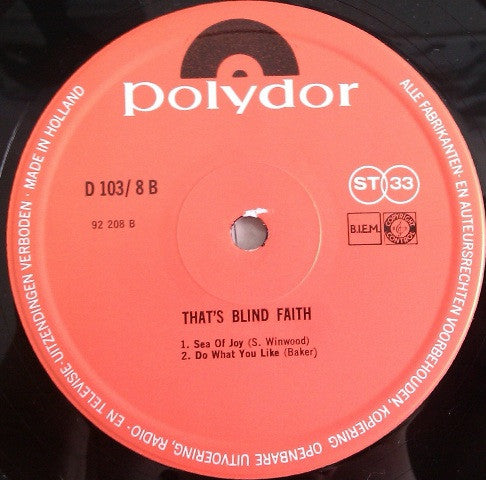 Blind Faith (2) : That's Blind Faith (LP, Album, Club)