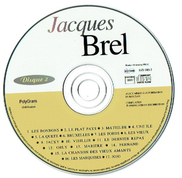 Jacques Brel : Jacques Brel (2xCD, Comp, RE)