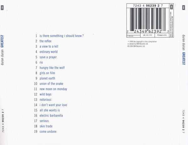 Duran Duran : Greatest (CD, Comp)