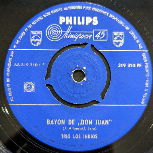 Trio Los Indios : Bayon de "Don Juan" / Una Aventura Mas (7", Single)