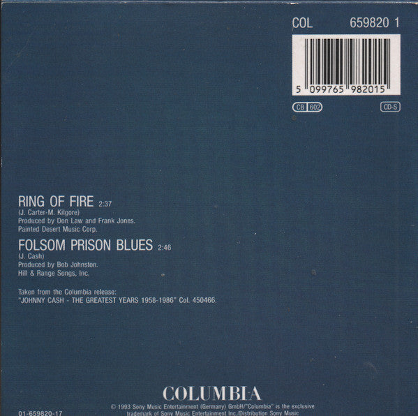 Johnny Cash : Ring Of Fire (CD, Single)