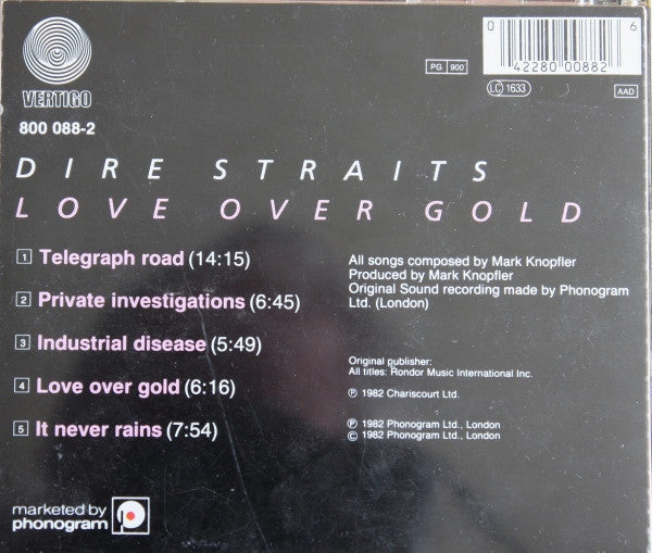 Dire Straits : Love Over Gold (CD, Album, RE)