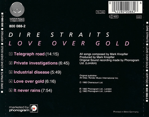 Dire Straits : Love Over Gold (CD, Album, RE)