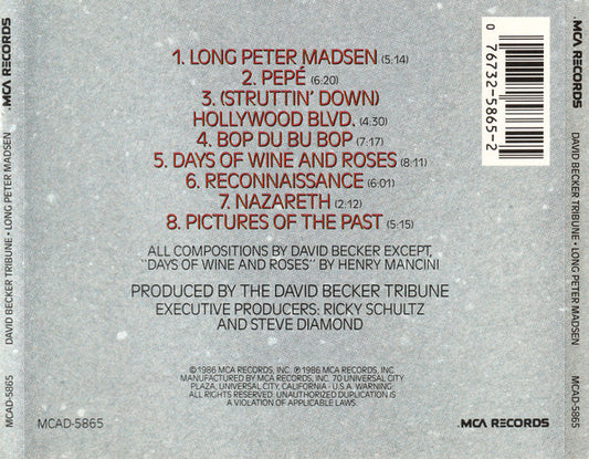 David Becker Tribune : Long Peter Madsen (CD, Album)