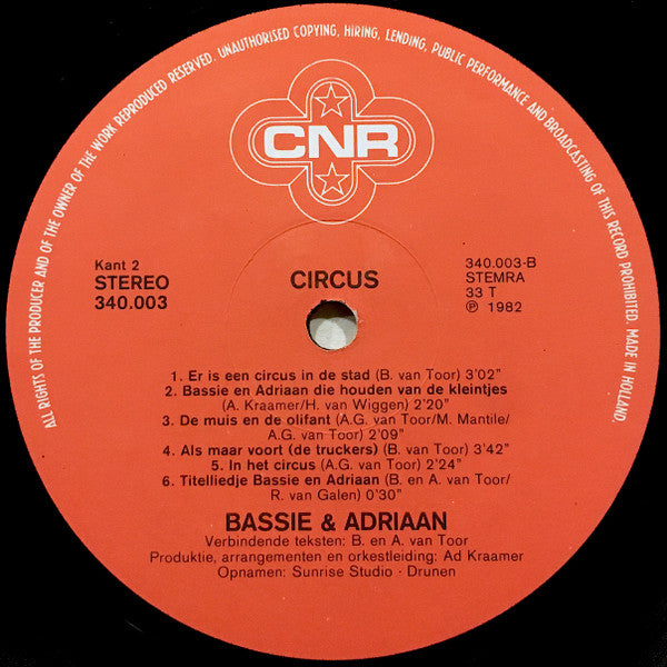 Bassie & Adriaan : Circus (LP)