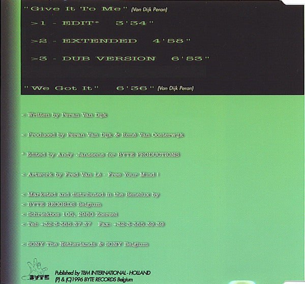 DJ Rene & Peran : Give It To Me (CD, Maxi)