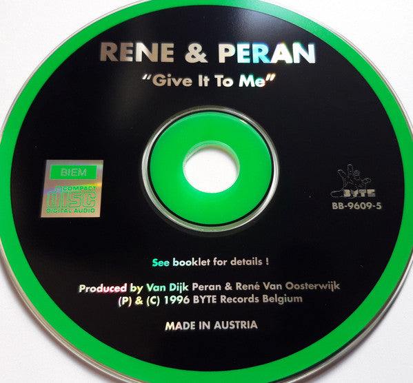 DJ Rene & Peran : Give It To Me (CD, Maxi)