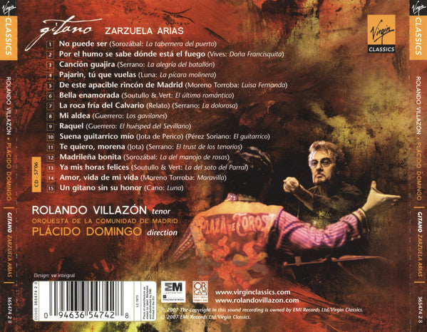 Rolando Villazón / Orquesta De La Comunidad De Madrid / Placido Domingo : Gitano Zarzuela Arias (CD, Album)