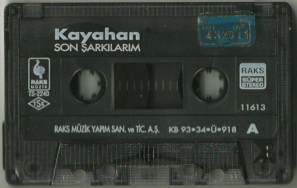 Kayahan : Son Şarkılarım (Cass, Album)
