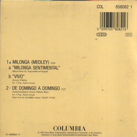Julio Iglesias : Milonga Sentimental (CD, Single)