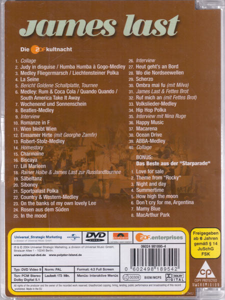 James Last : ZDF-Kultnacht Präsentiert James Last (DVD, Copy Prot., PAL)