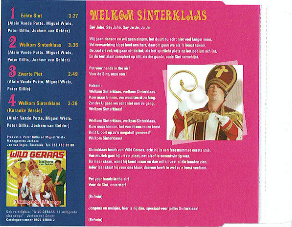 Jochem Van Gelder : Echte Sint / Welkom Sinterklaas (CD, Single)