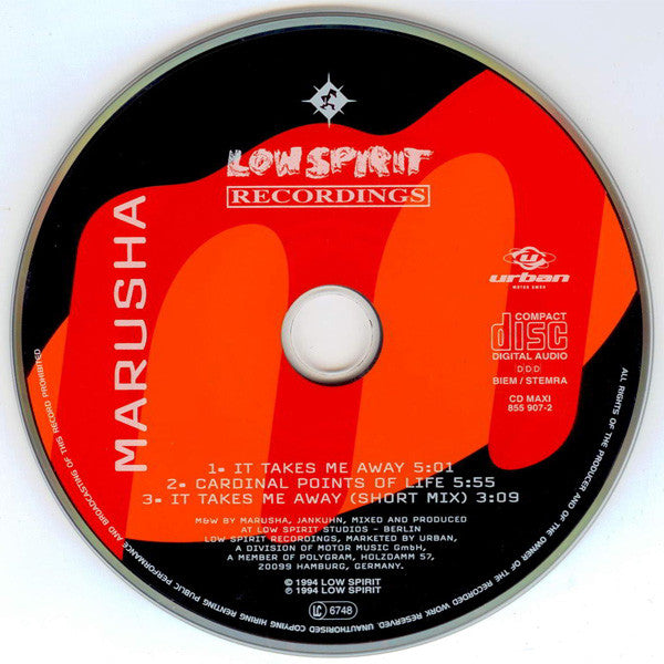 Marusha : It Takes Me Away (CD, Maxi)