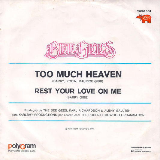 Bee Gees : Too Much Heaven / Rest Your Love On Me (7", Single)