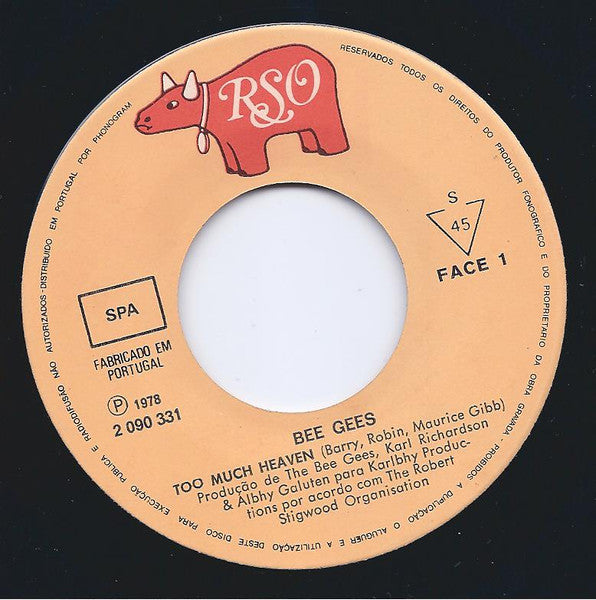 Bee Gees : Too Much Heaven / Rest Your Love On Me (7", Single)
