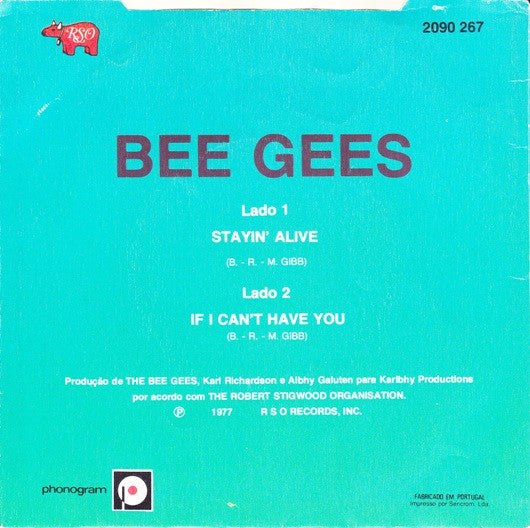 Bee Gees : Stayin' Alive (7", Single)