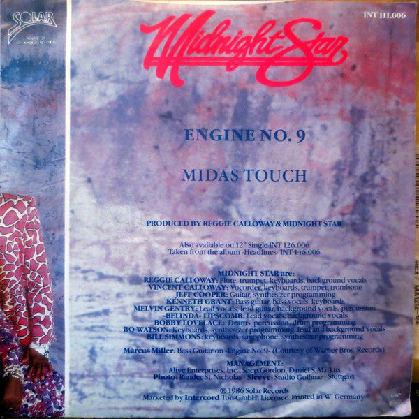 Midnight Star : Engine No. 9 (7", Single)