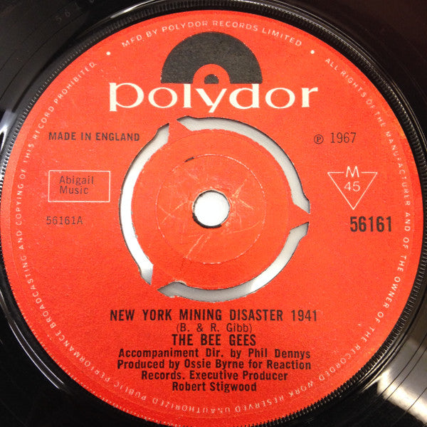 Bee Gees : New York Mining Disaster 1941 (7", Single, Mono)