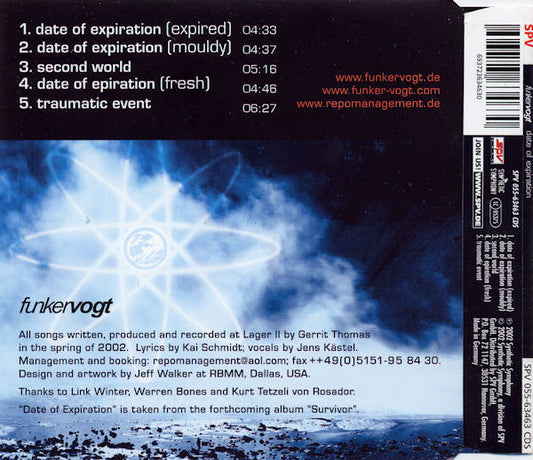 Funker Vogt : Date Of Expiration (CD, Single)