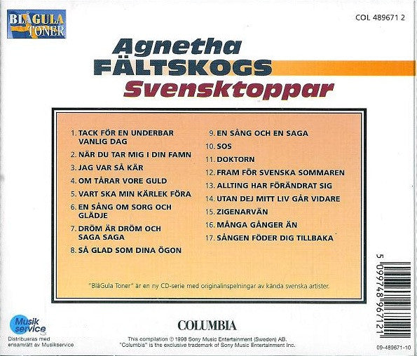 Agnetha Fältskog : Agnetha Fältskogs Svensktoppar (CD, Comp)