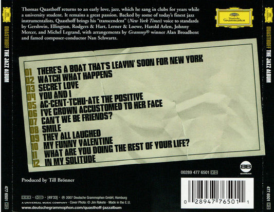 Thomas Quasthoff : The Jazz Album (Watch What Happens) (CD, Album)