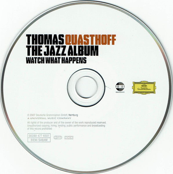 Thomas Quasthoff : The Jazz Album (Watch What Happens) (CD, Album)