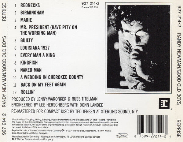Randy Newman : Good Old Boys (CD, Album, RE)