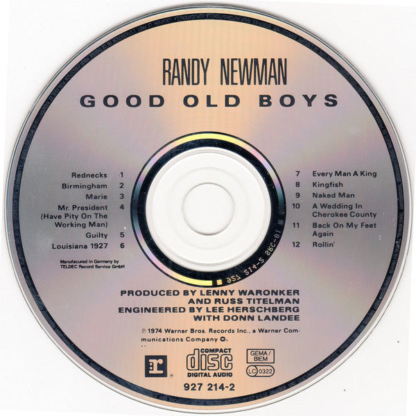 Randy Newman : Good Old Boys (CD, Album, RE)
